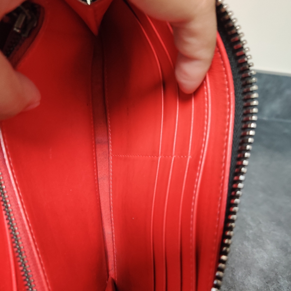 Christian Louboutin blue spiked zippy wallet - Picture 12 of 14